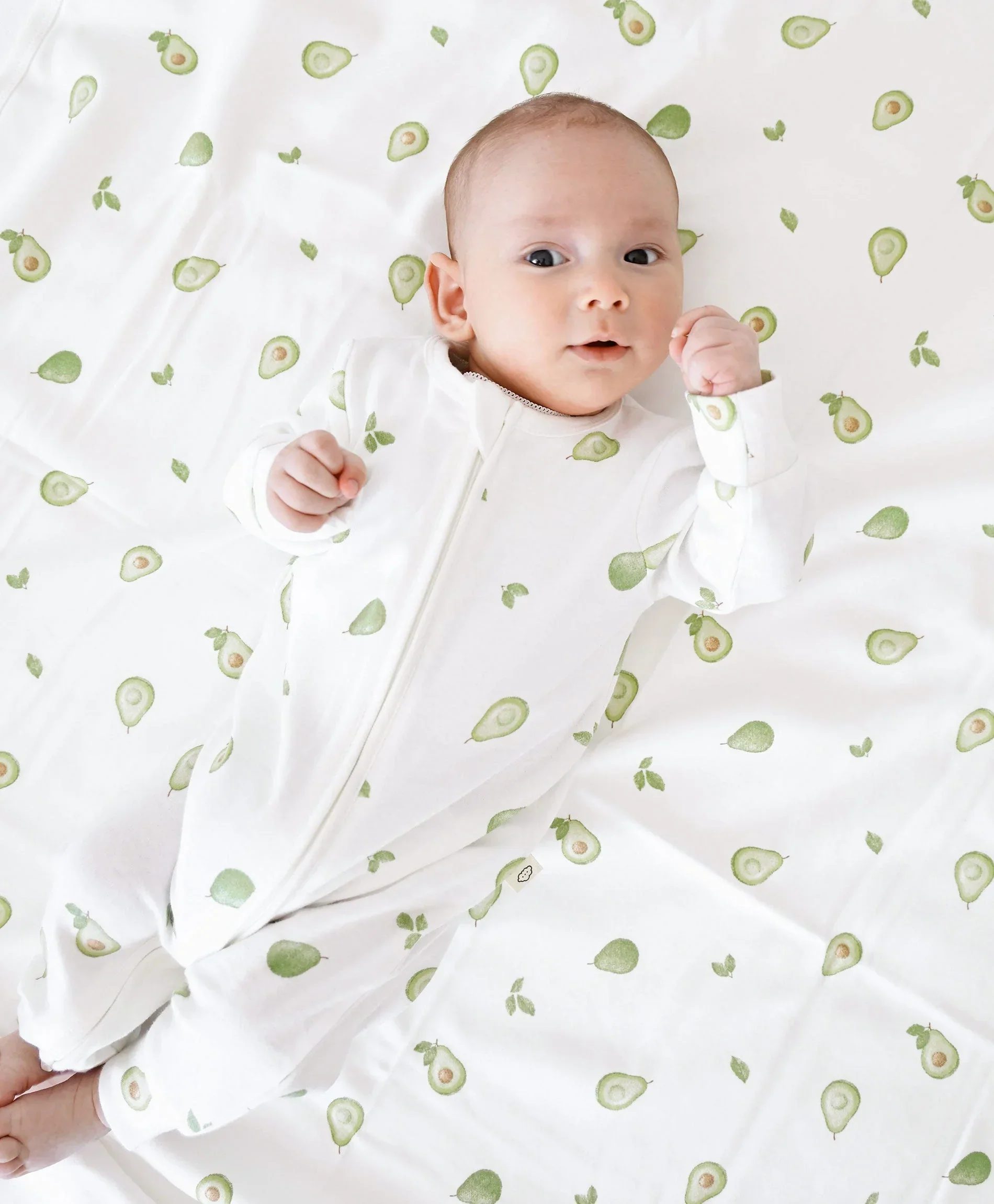 Organic Cotton Baby Swaddle Wrap - Avocados - Image 7