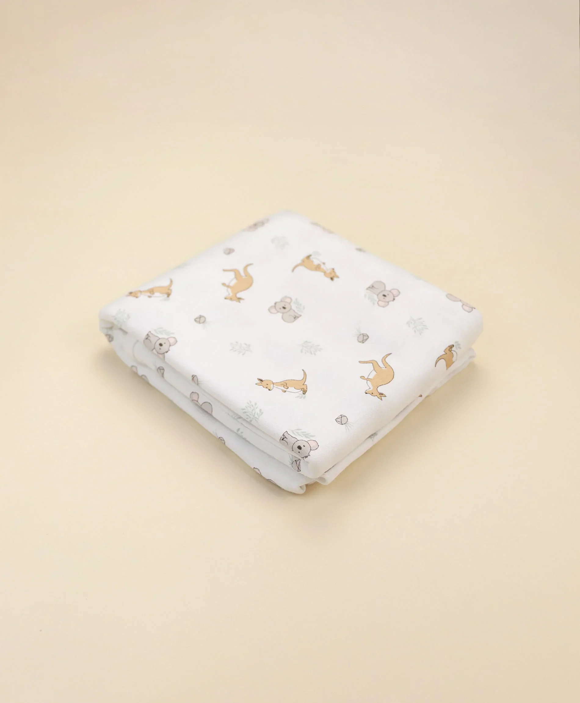 Organic Cotton Baby Swaddle Wrap - Kangaroo & Koala - Image 3