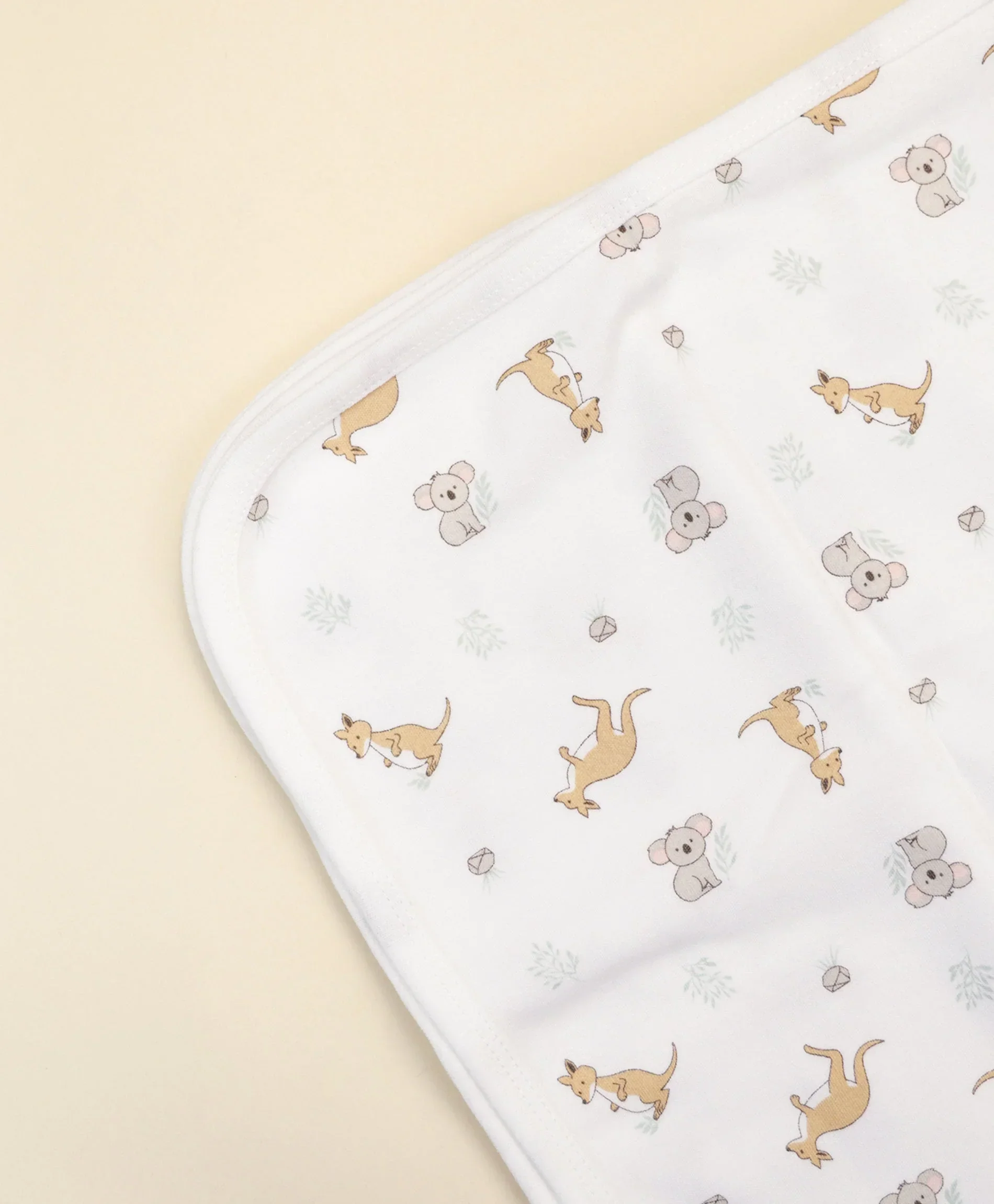 Organic Cotton Baby Swaddle Wrap - Kangaroo & Koala - Image 4