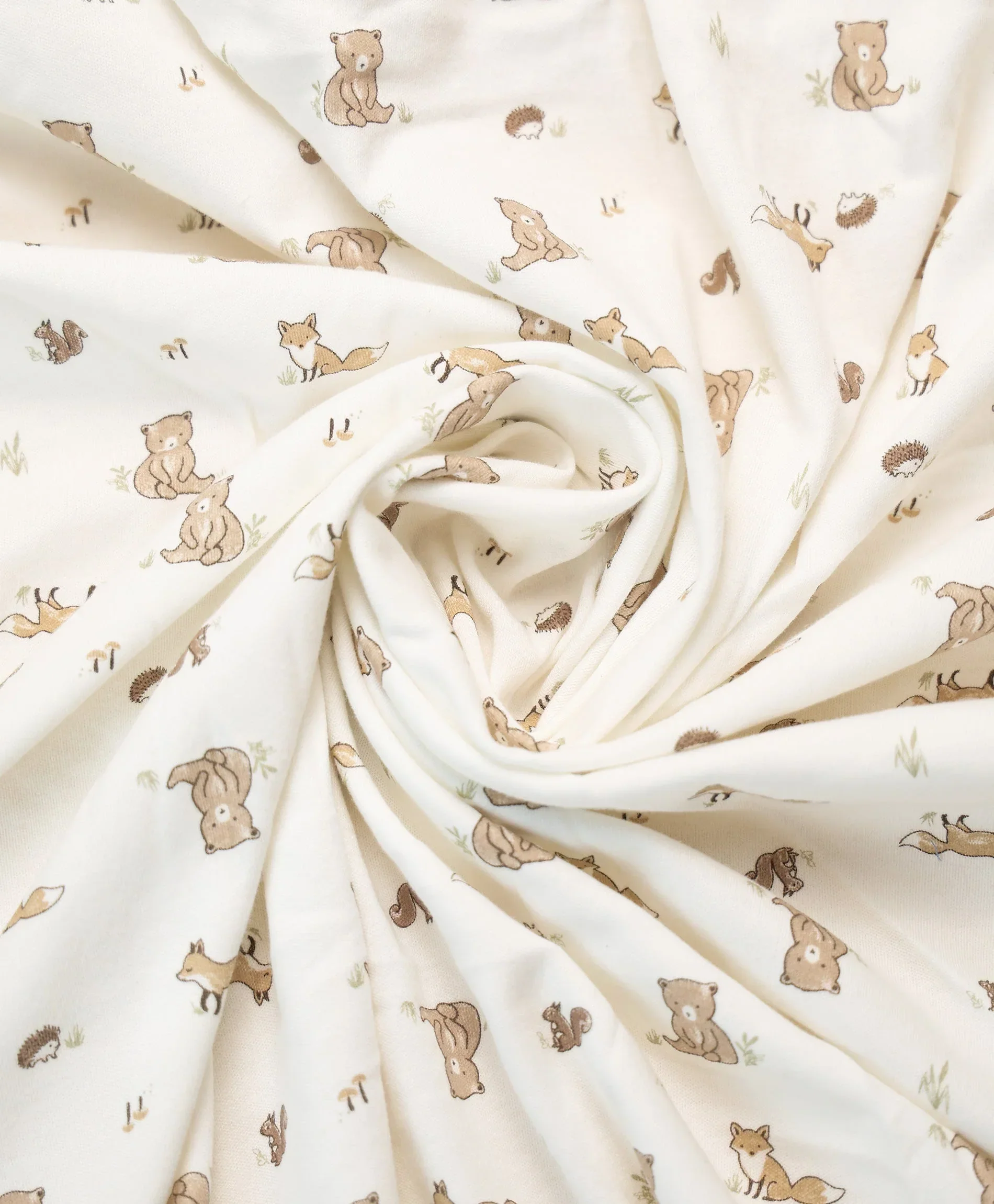 Organic Cotton Baby Swaddle Wrap - Bear & Fox - Image 4