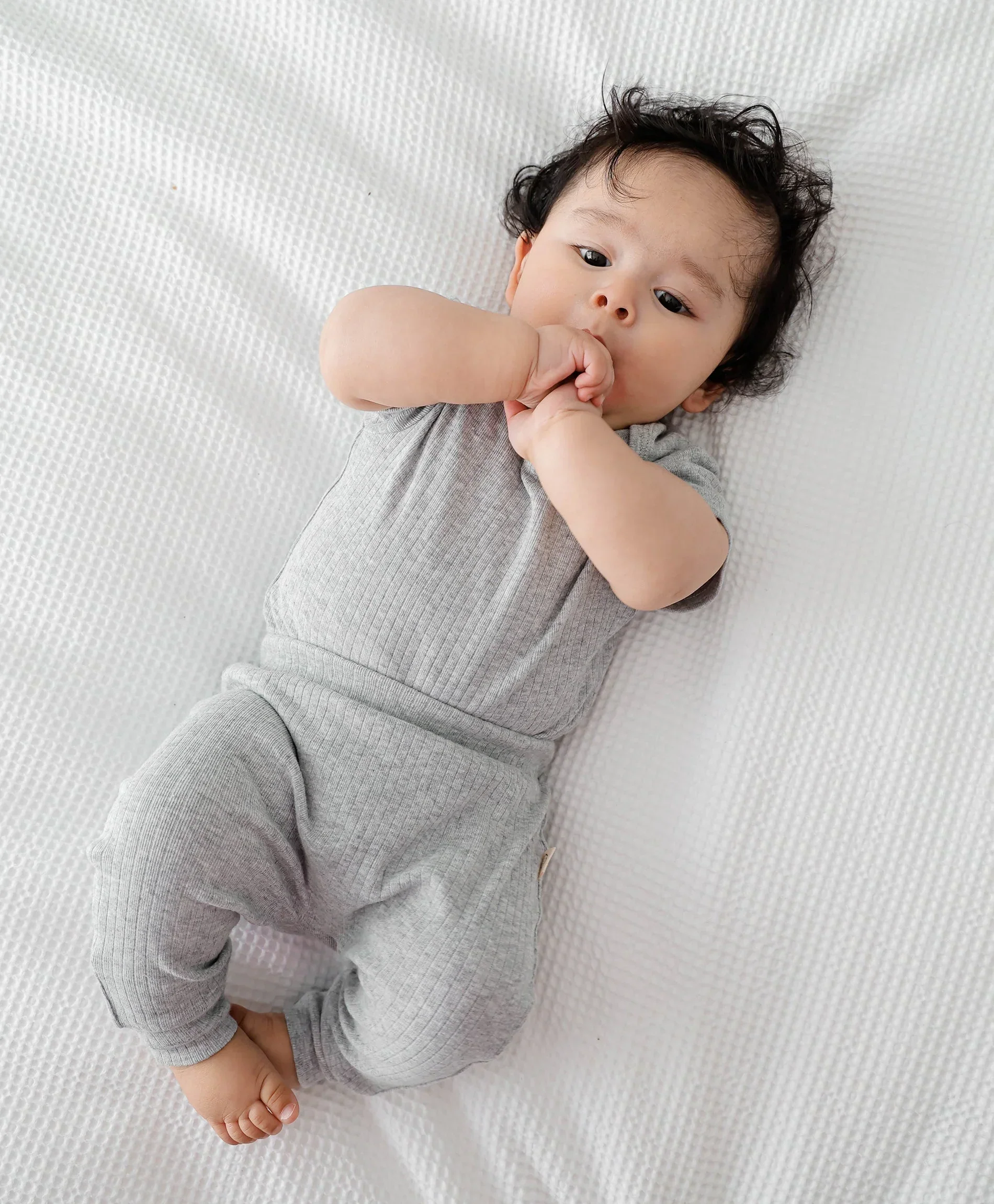 Organic Cotton Leggings - Heather Grey - Image 3