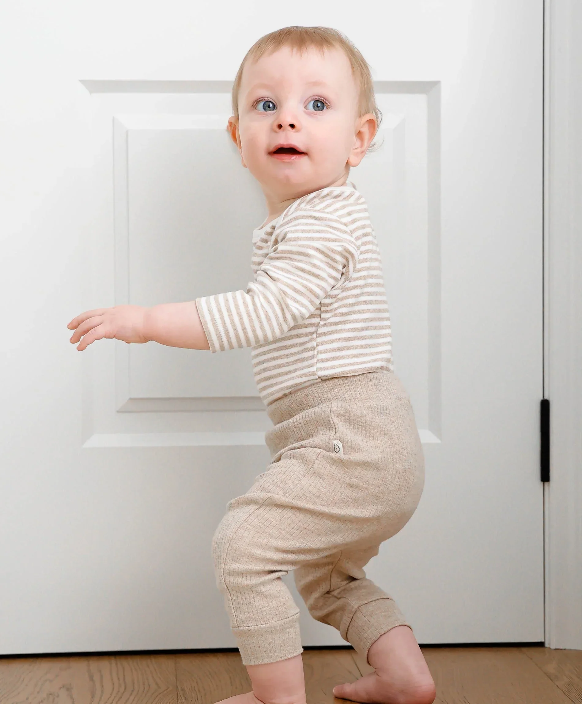 Organic Cotton Leggings - Heather Oat - Image 4