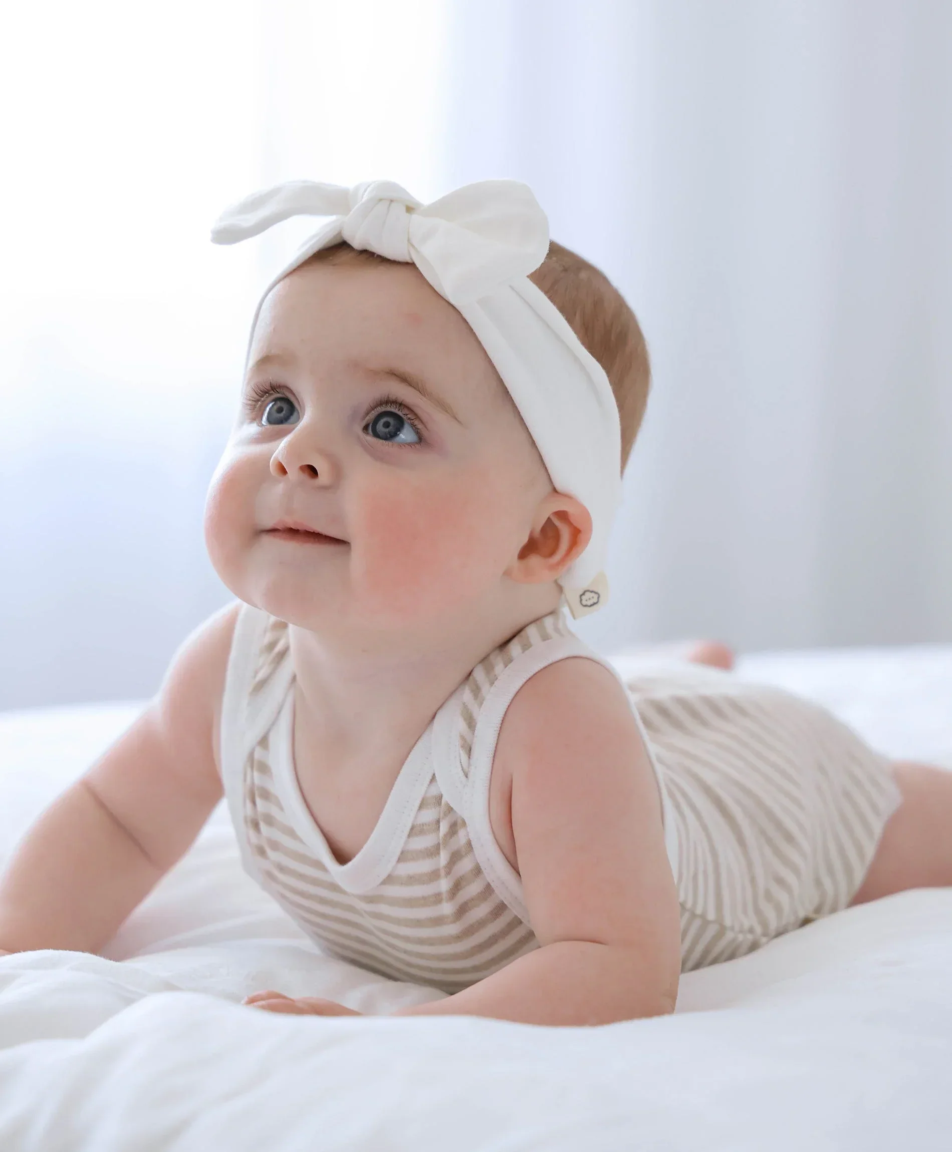 Organic Cotton Headband - White - Image 3