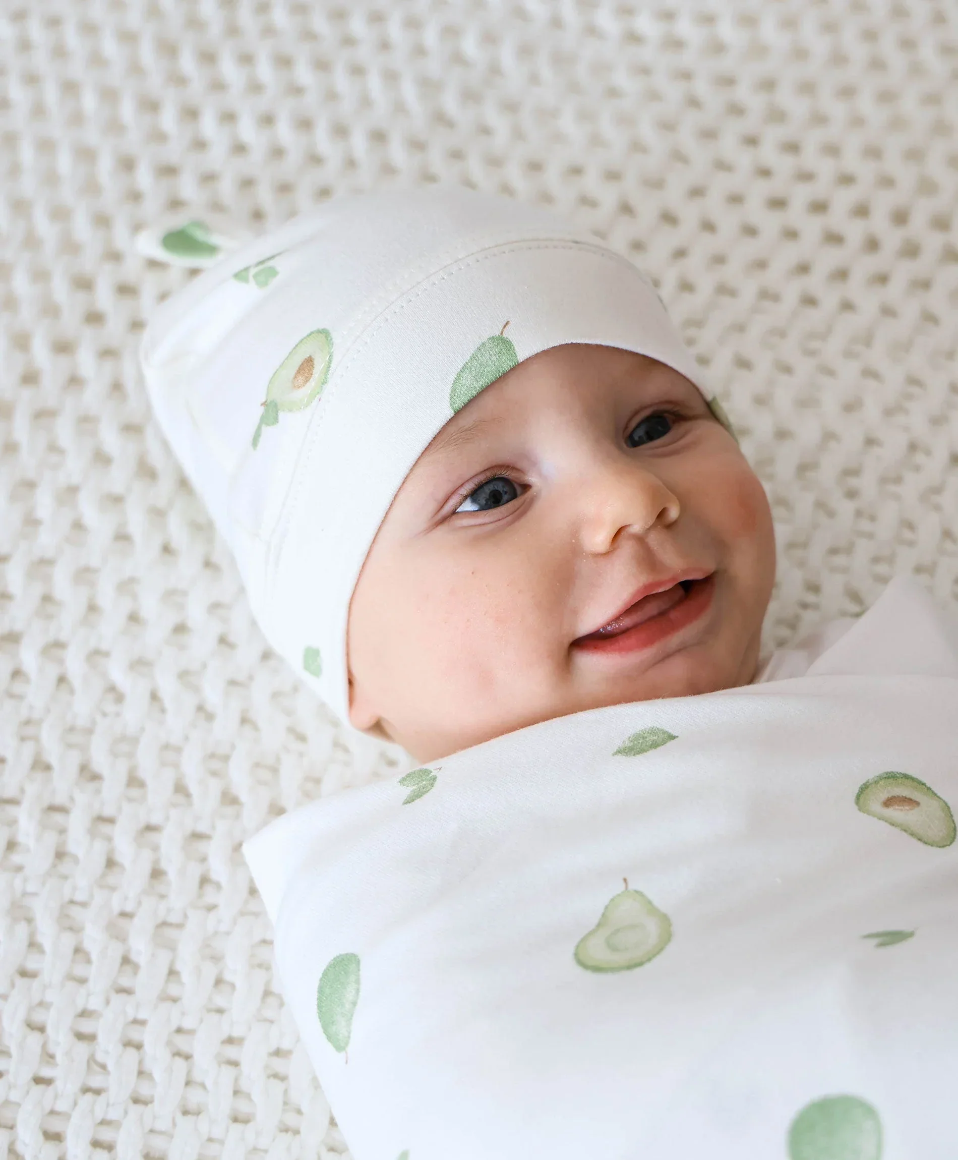 Organic Cotton Baby Beanie - Avocados - Image 3