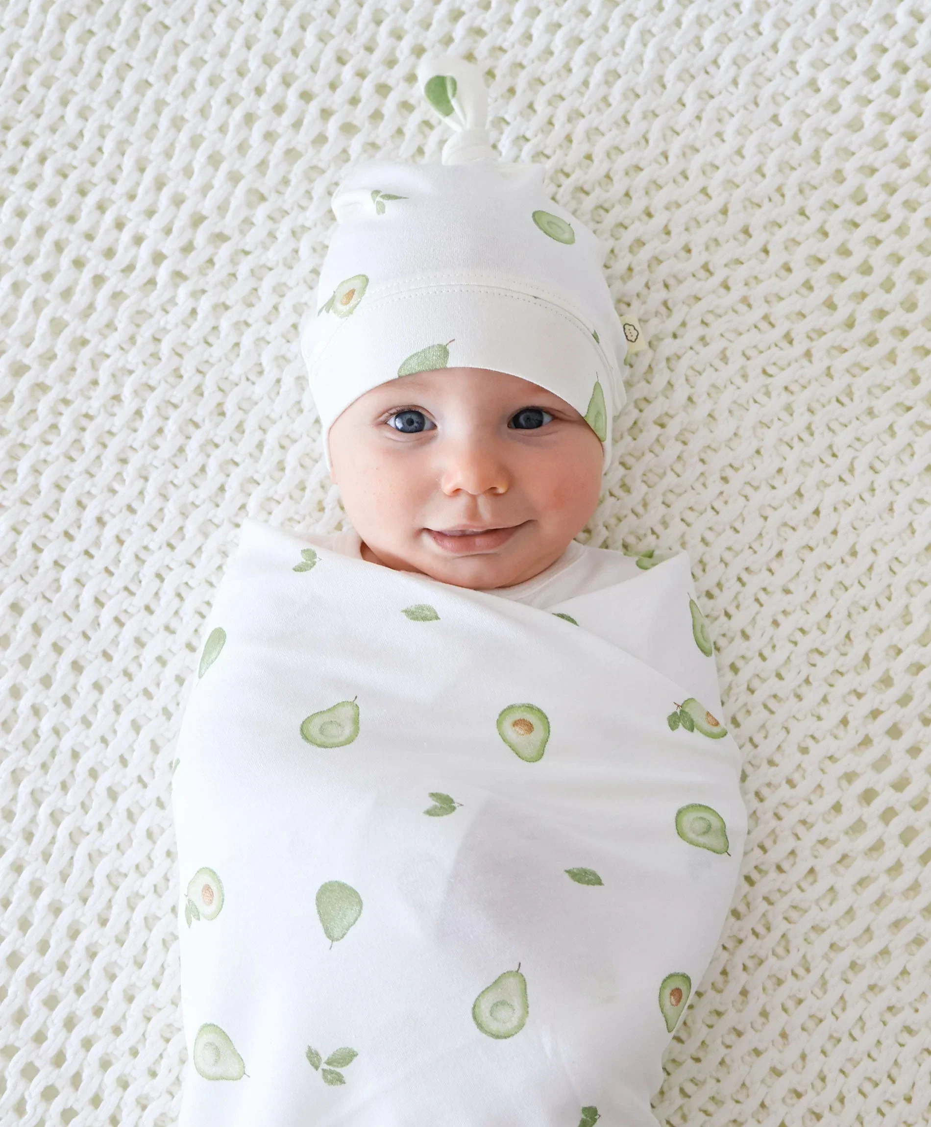 Organic Cotton Baby Beanie - Avocados - Image 5