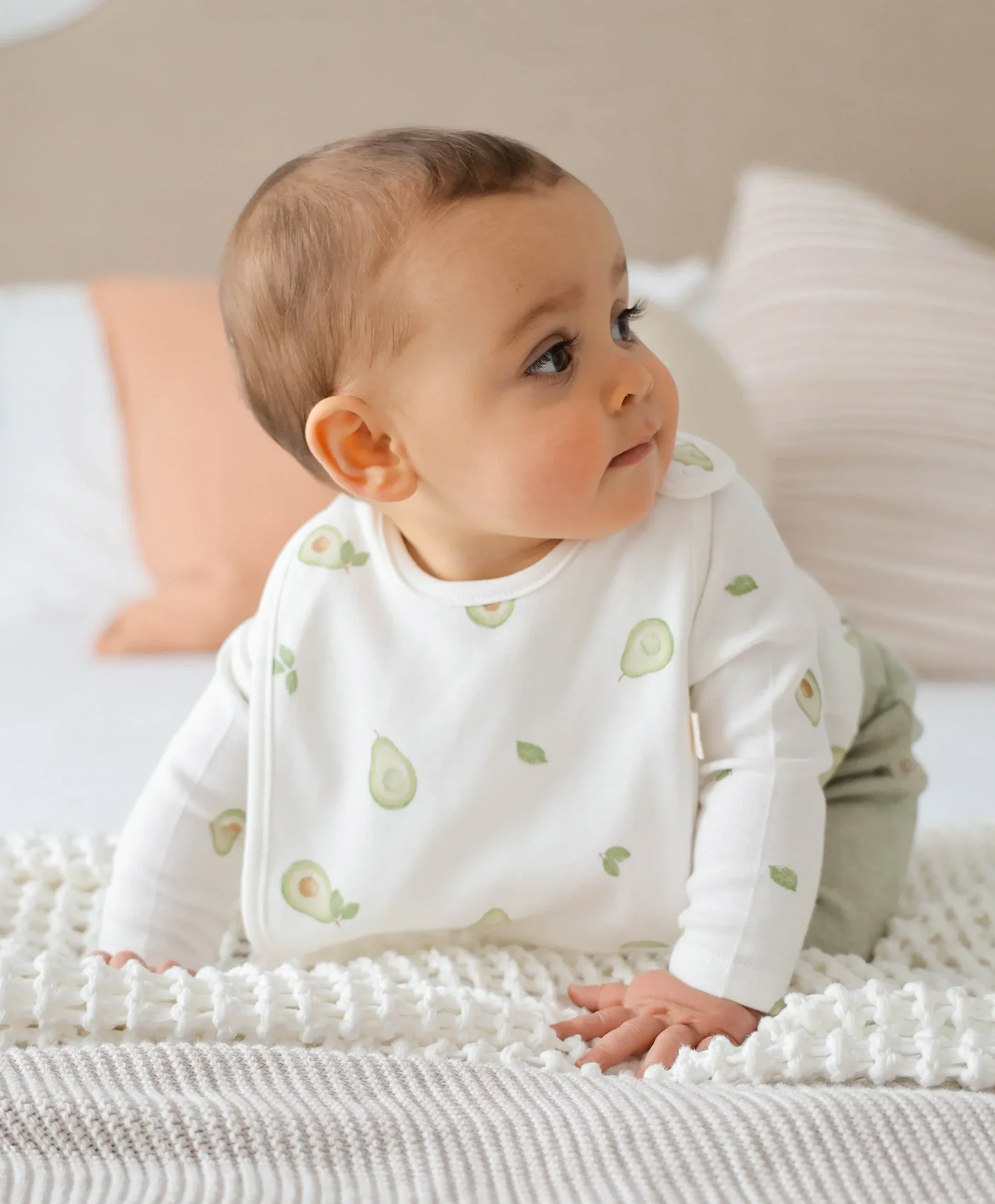 Organic Cotton Baby Bib - Avocados - Image 4