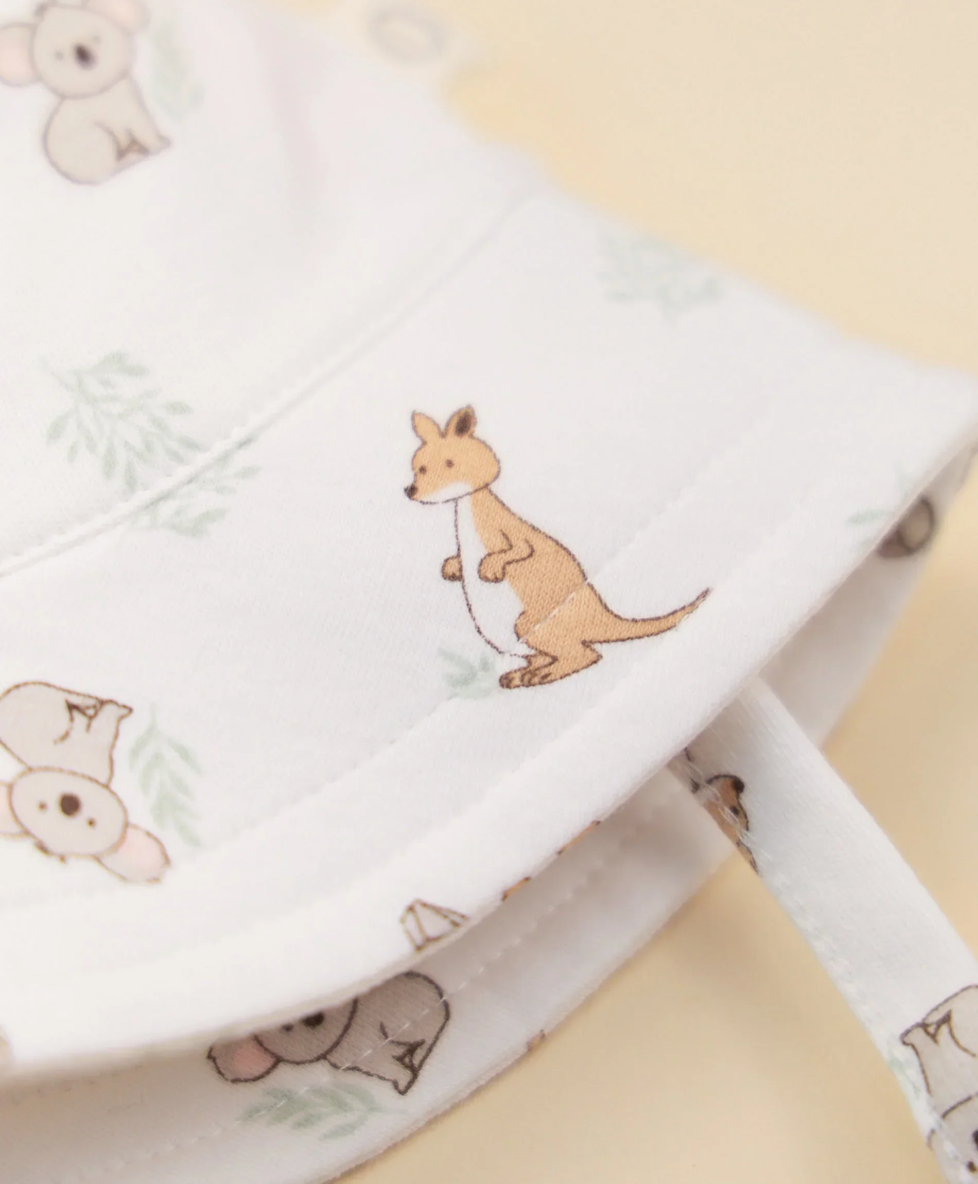 Organic Cotton Bucket Sun Hat - Kangaroo & Koala - Image 3