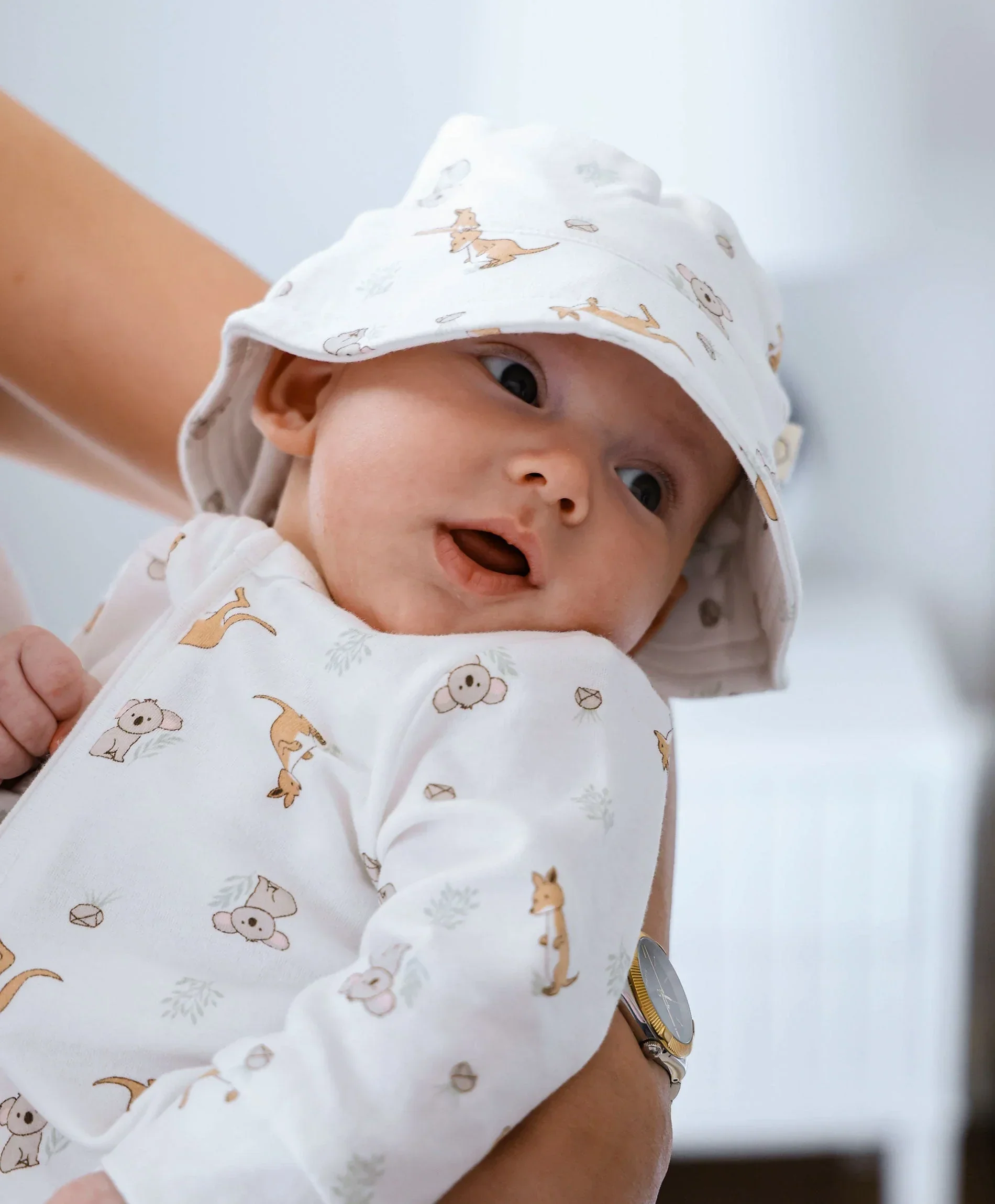 Organic Cotton Bucket Sun Hat - Kangaroo & Koala - Image 4