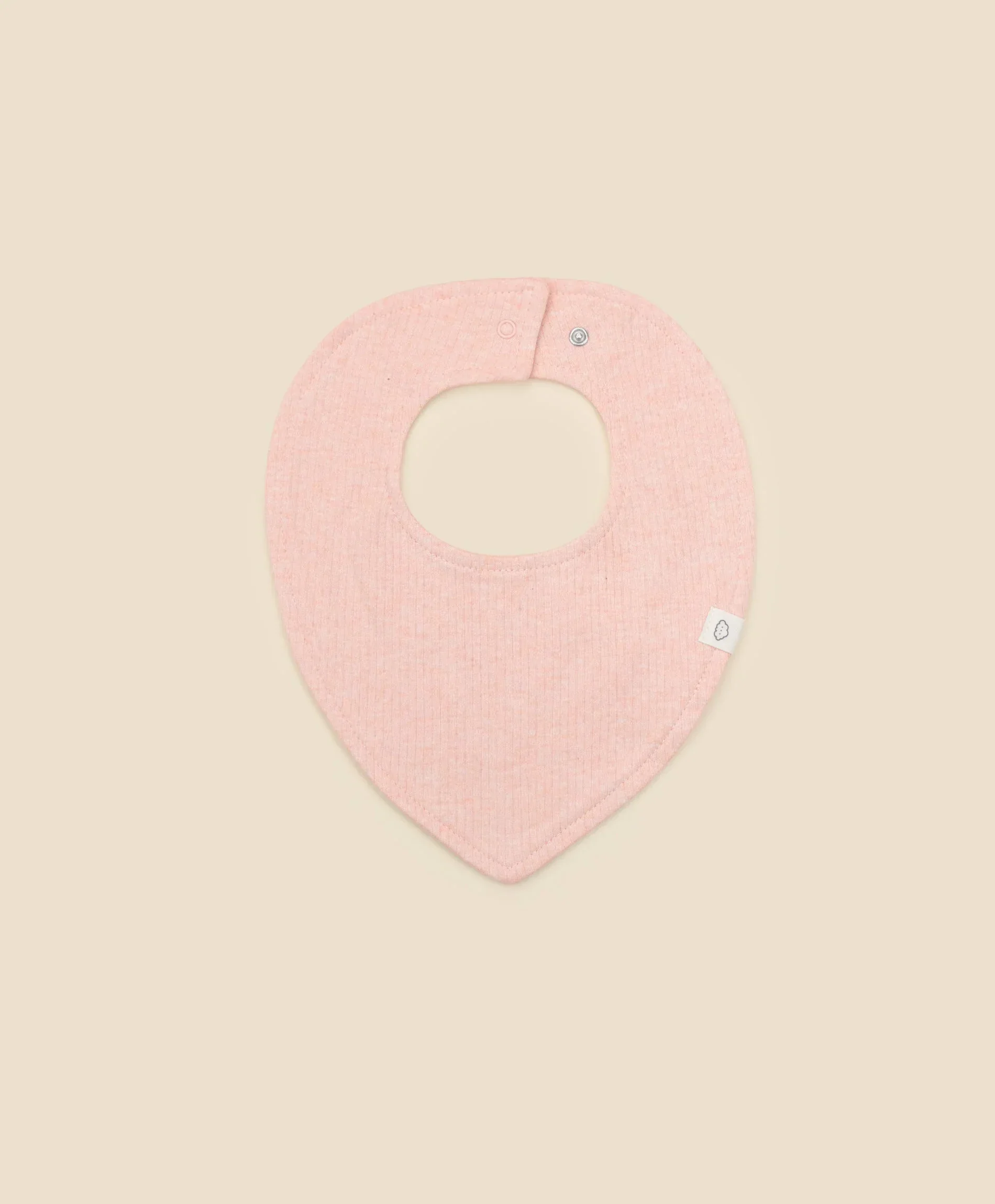 Organic Cotton Triangle Bib - Heather Pink