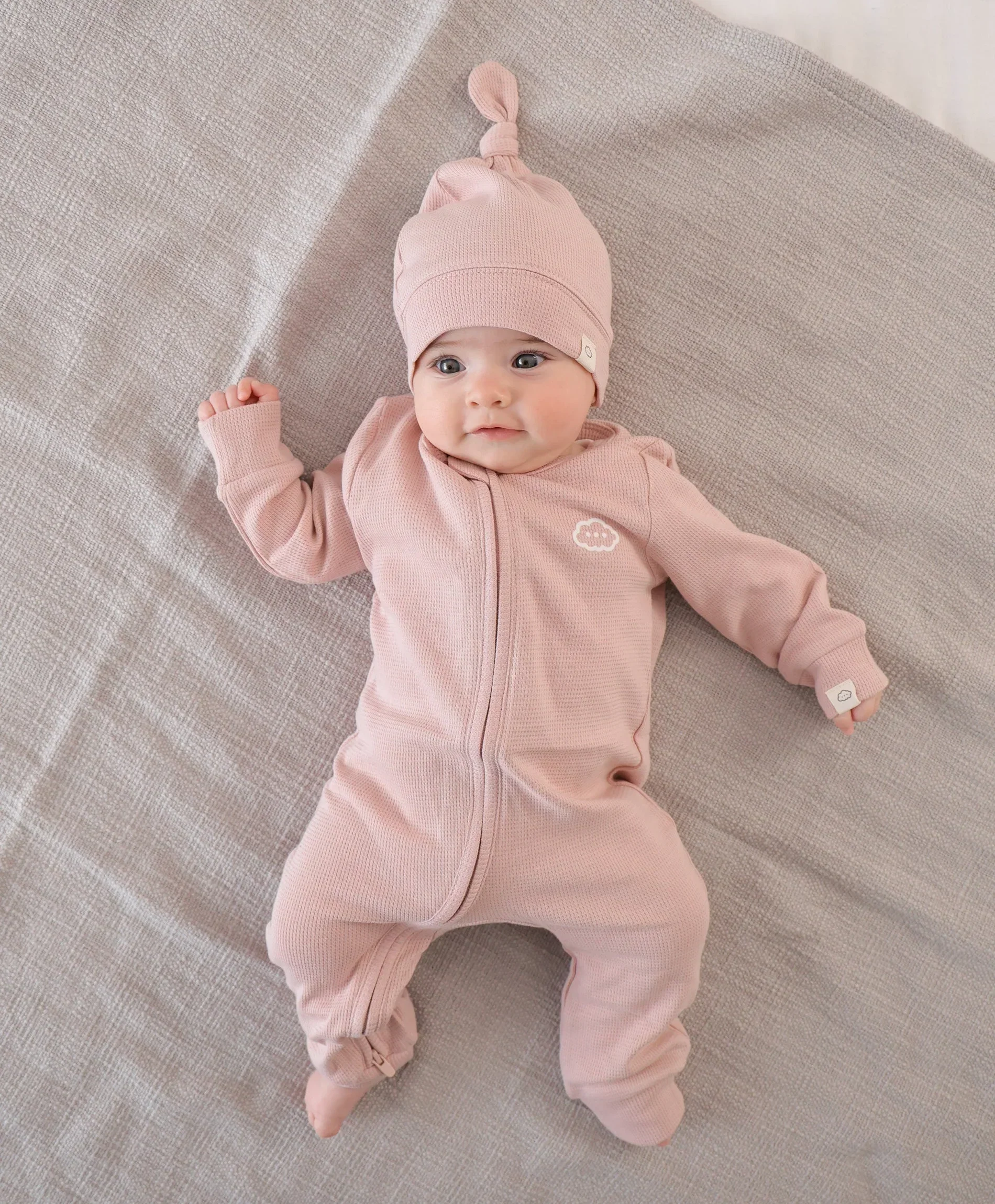 Organic Cotton Waffle Growsuit - Lavender - Image 3
