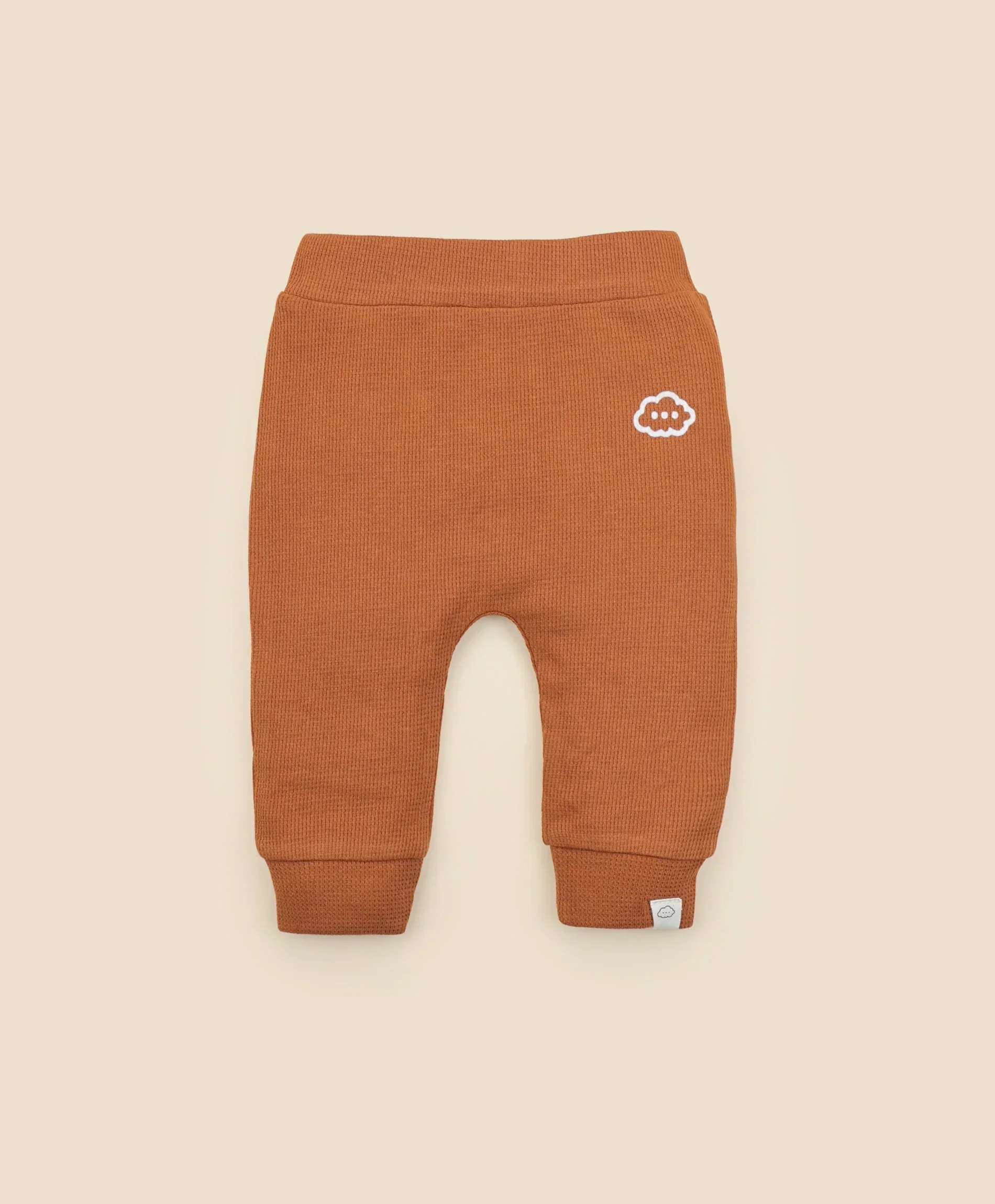 Organic Cotton Waffle Leggings - Ginger - Image 2
